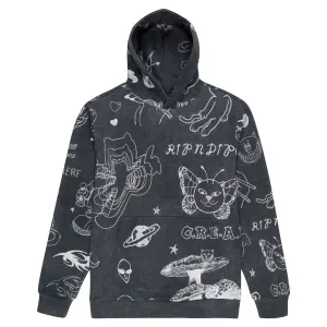 Totes RIPNDIP Nermal Domination Hoodie - Black Vintage Scissors