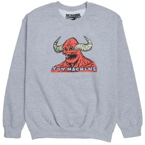 Toy Machine Hell Monster Crew Sweatshirt - Heather Grey Merchandise Paper Products