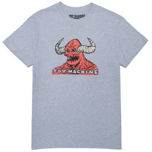 Toy Machine Hell Monster T-Shirt - Heather Grey Upcycled Fashion Outerwear