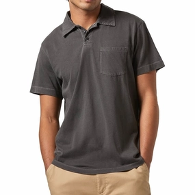 Toys Brixton Vintage Wash Polo Shirt - Washed Black Stickers