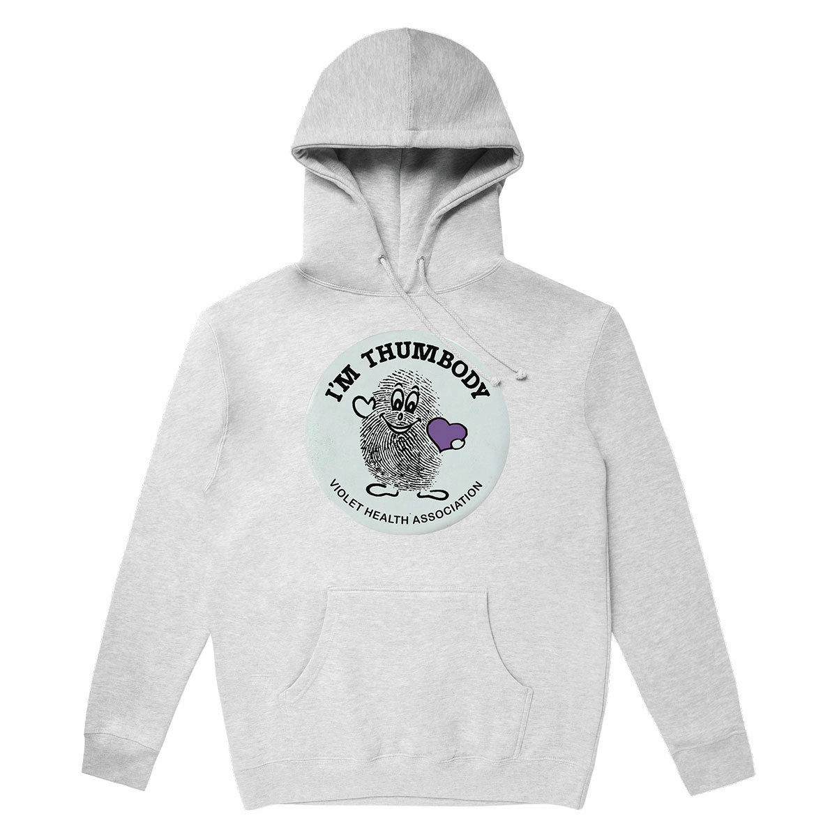 Trading Cards Violet I'm Thumbody Hoodie - Grey Invitations