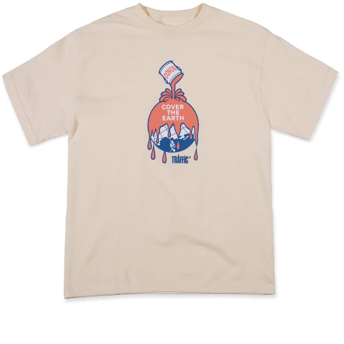 Traffic Cover The Earth T-Shirt - Cream Sustainable Fashion Household Cleaning