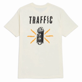 Traffic Caution T-Shirt - Cream Trash Bags Beverages