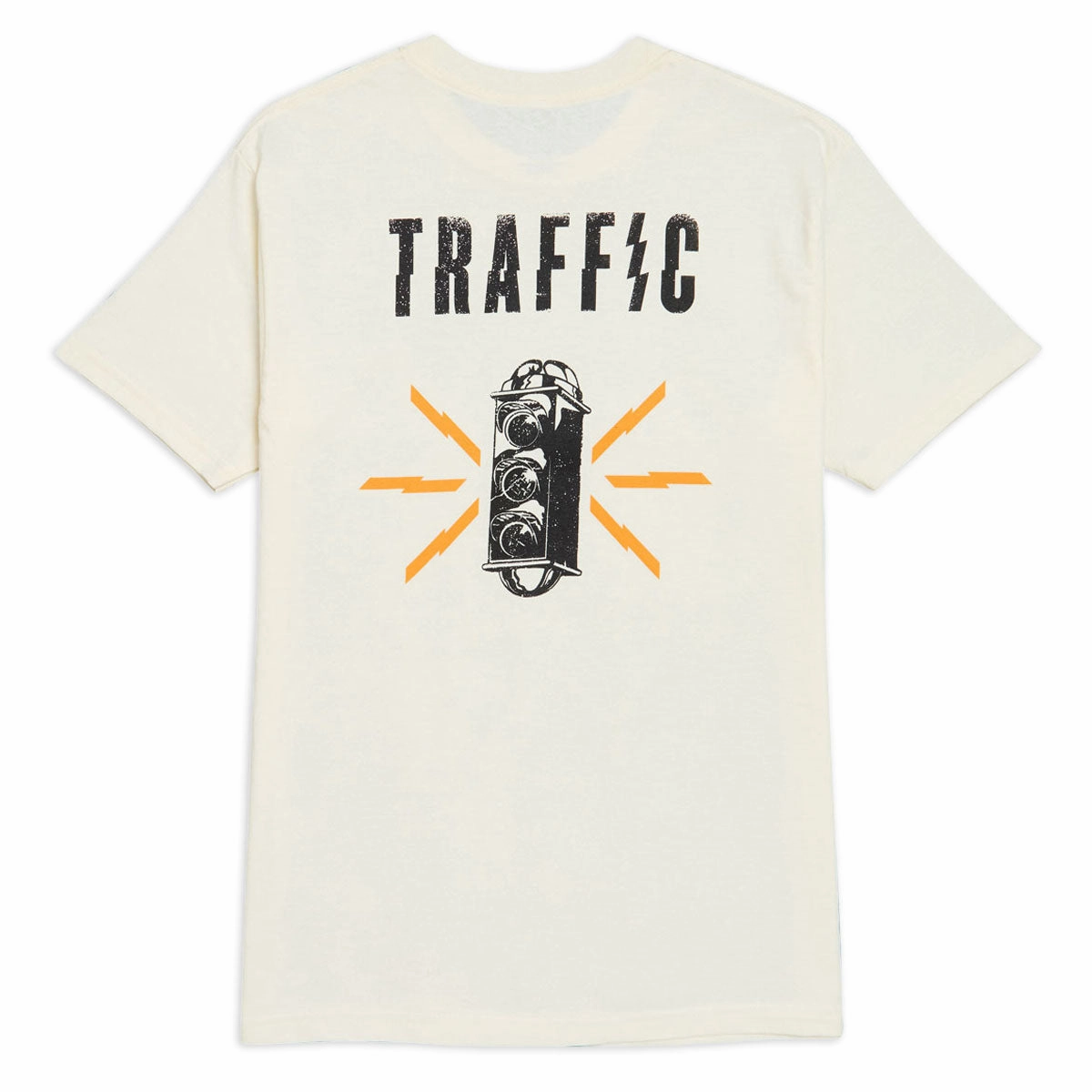 Traffic Caution T-Shirt - Cream Trash Bags Beverages