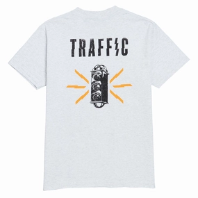 Traffic Caution T-Shirt - Grey Entertainment Computers