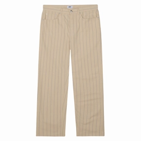 Training Gear Obey Classic Baggy Stripe Denim Jeans - Pelican Multi Labels
