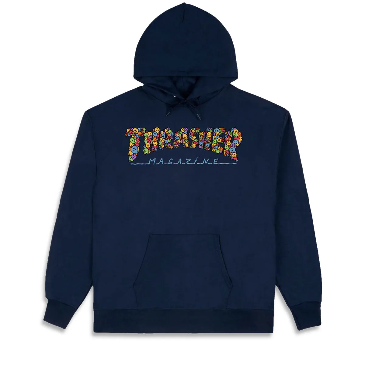 Trash Bags Thrasher Smile By Spanky Hoodie - Navy Clothing Line
