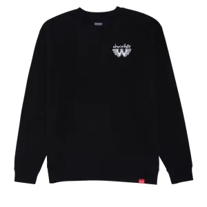 Travel Accessories Chocolate x Waylon W Embroidered Crew Sweatshirt - Black Health Monitors