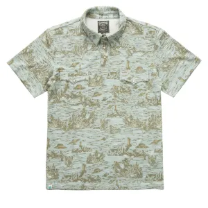 Travel Guides Sendero Cantina Polo Shirt - Desert Abduction Print Lightweight Gear