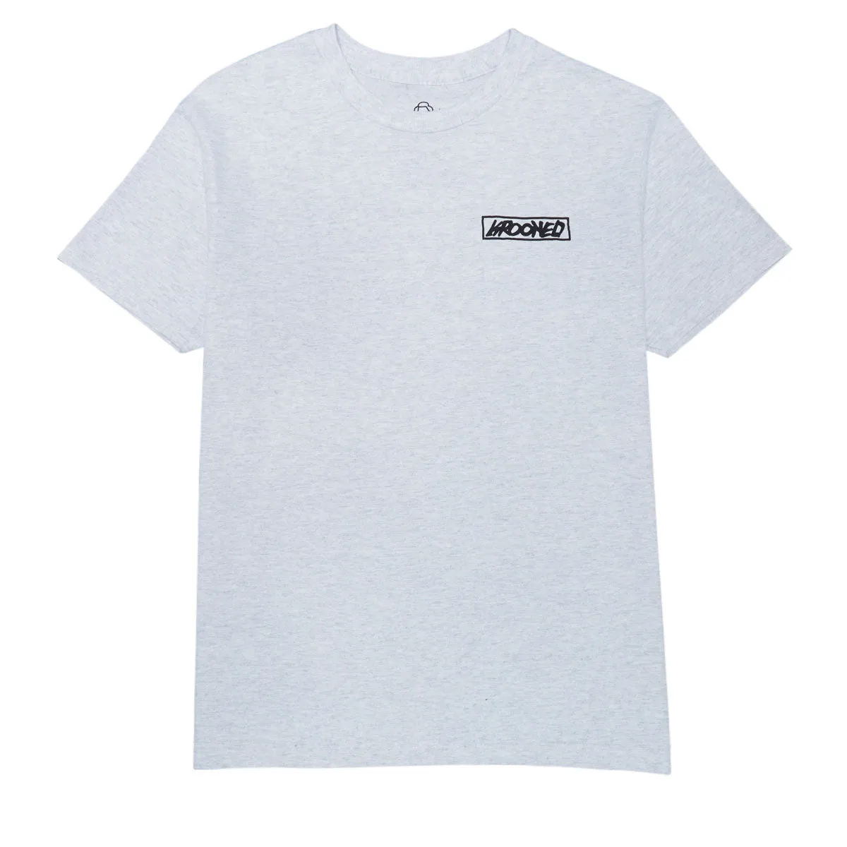 Trendy Clothing Krooked Moonsmile Raw T-Shirt - Ash Grey/Black Balloons
