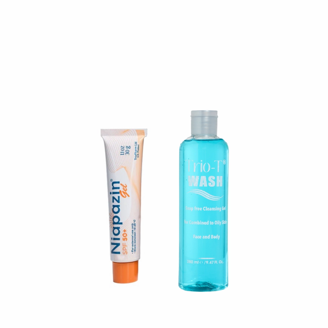 Triopharm Niapazin Spf50  & TrioT Wash Bundle At 20% Off