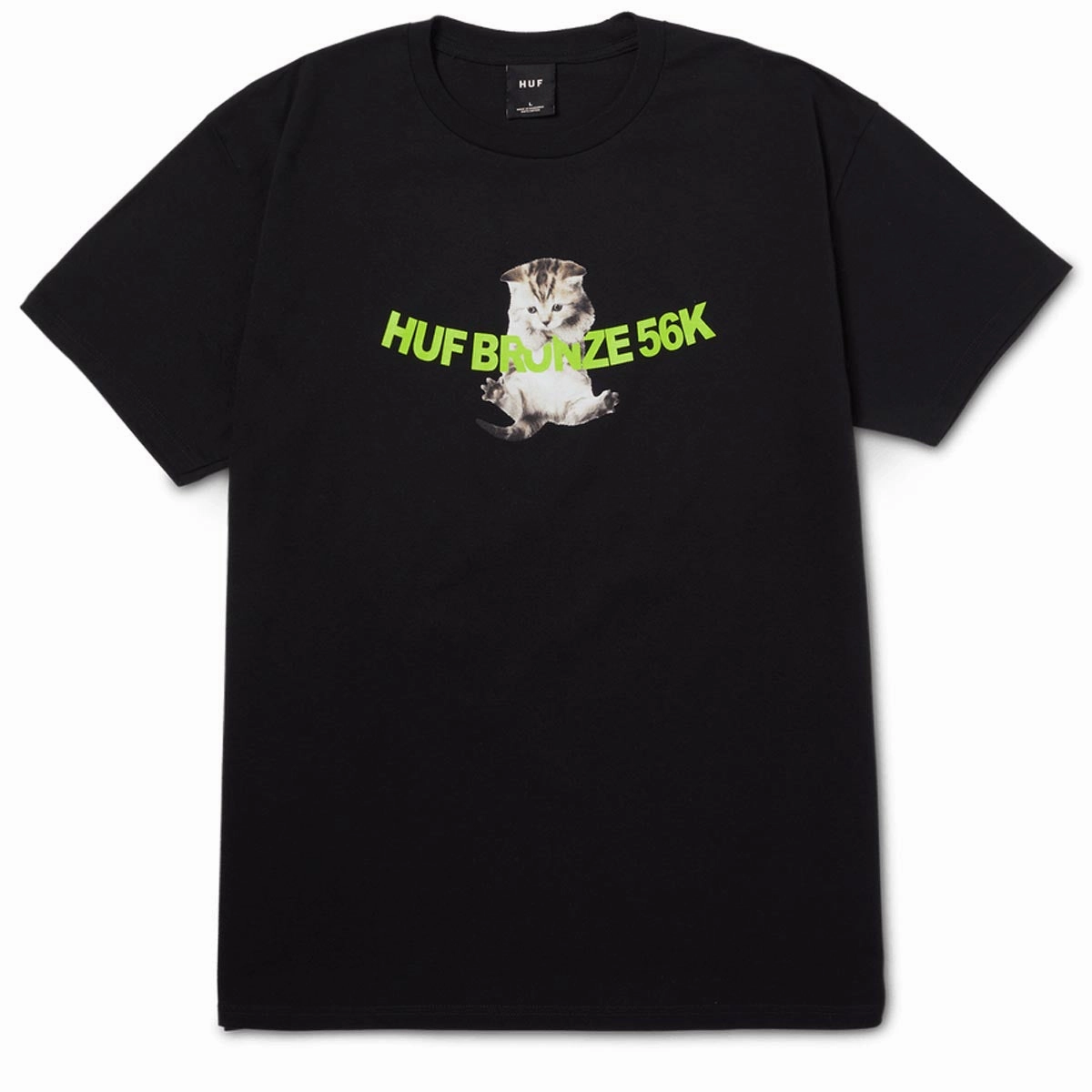 TV Shows Huf x Bronze 56k Hang In There T-Shirt - Black Fashion Staples