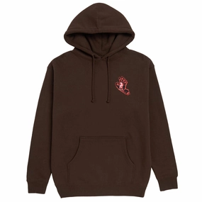TV Shows Santa Cruz Screaming Hand Hoodie - Brown/Black/Red Newspapers