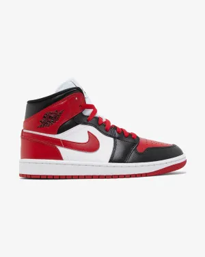 NIKE AIR JORDAN1 MID WMNS ALTERNATE BRED TOE Fitted Design