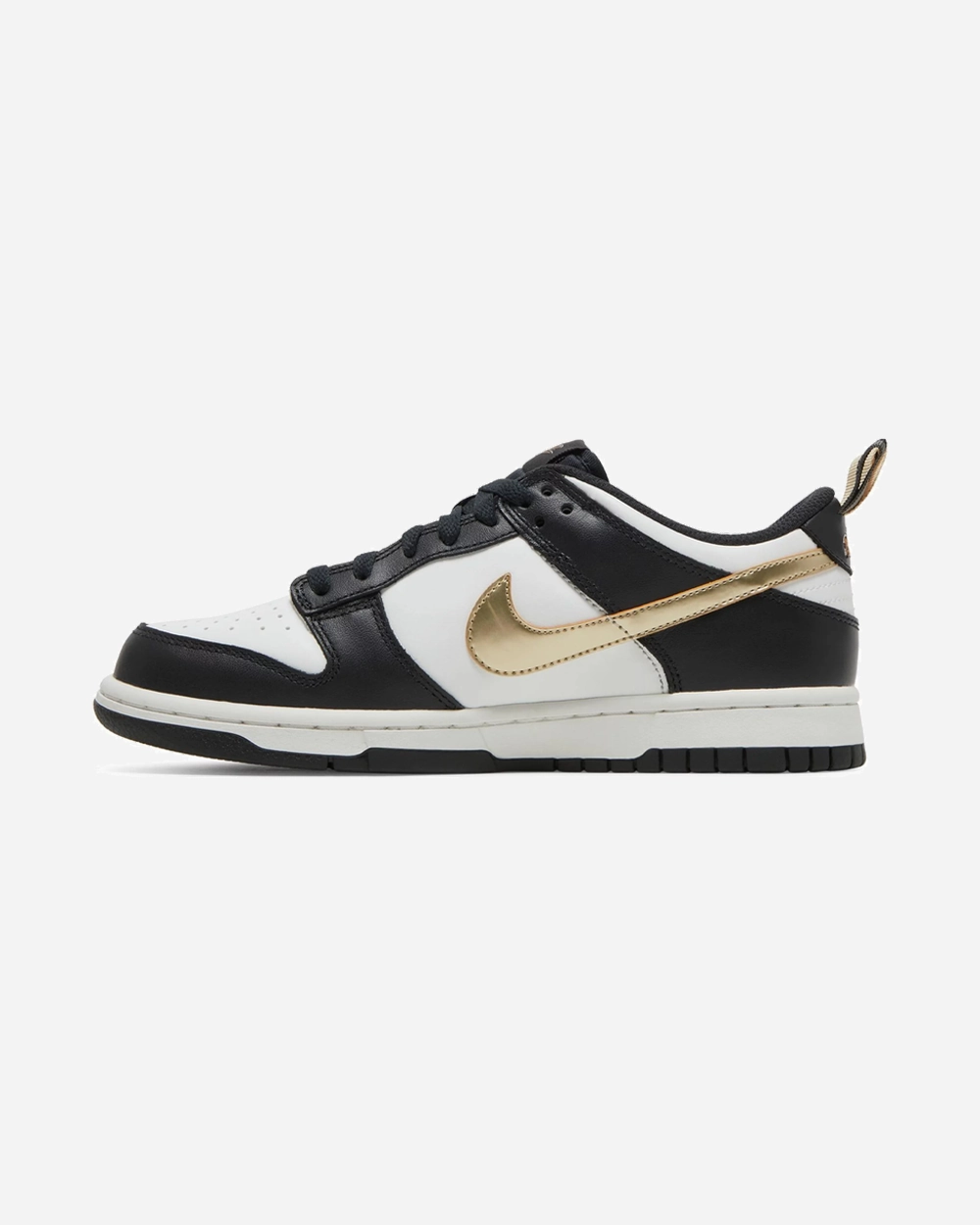 Ultra-soft fit NIKE DUNK LOW METALLIC BLACK WHITE GS