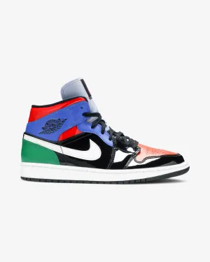 NIKE AIR JORDAN1 MULTICOLOUR PATENT MID Grip Technology Low Profile