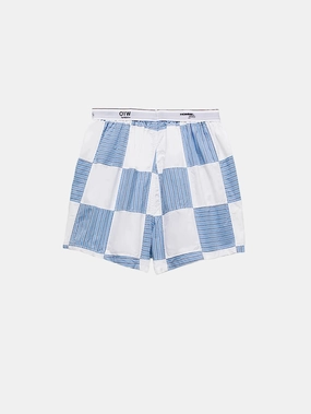 Creek Hike Modern Twist OTW Homme Girls Patchwork Boxer Short "Azurine"