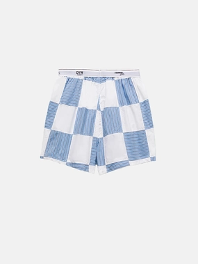 Creek Hike Modern Twist OTW Homme Girls Patchwork Boxer Short "Azurine"