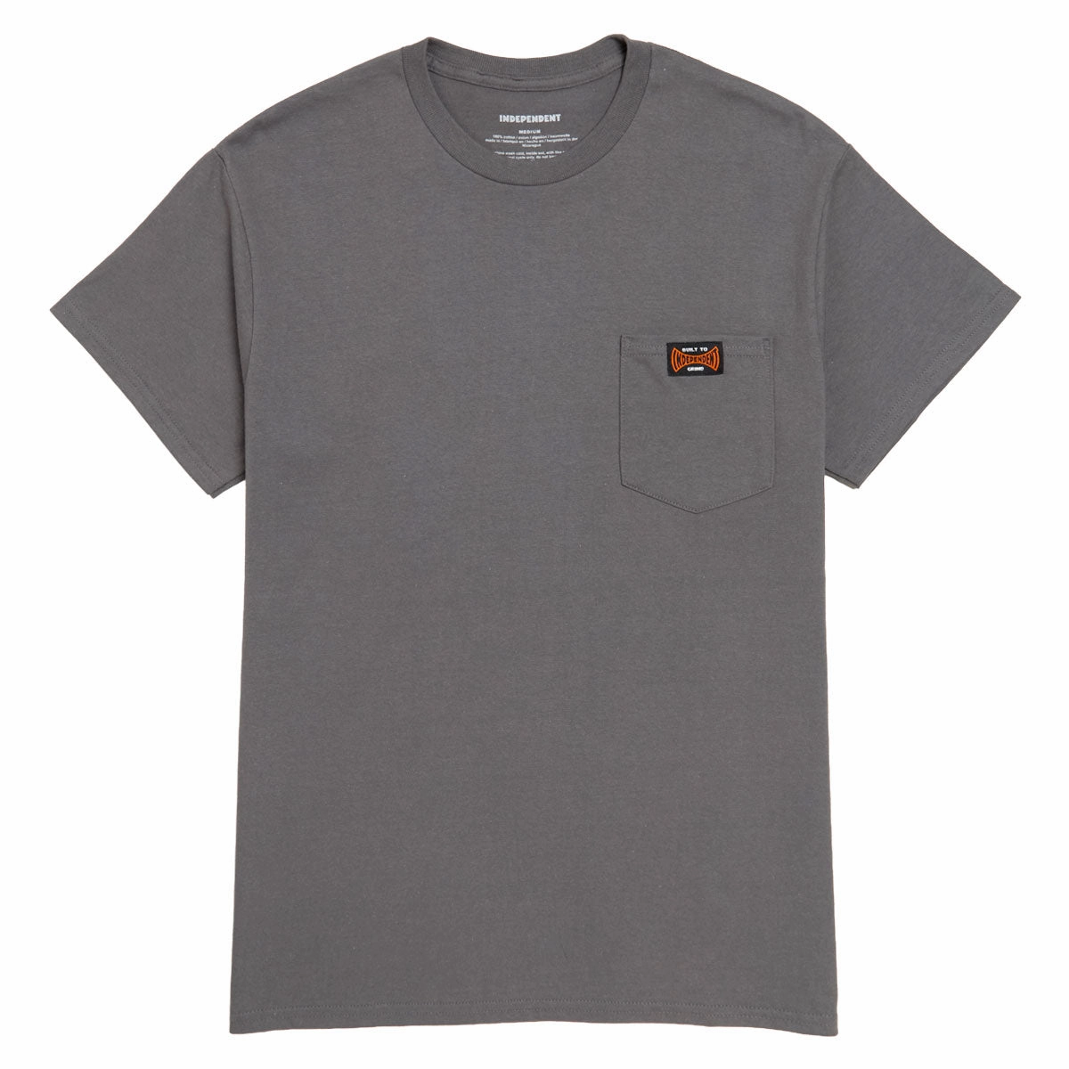 Vacation Rentals Independent Built To Grind Pocket T-Shirt - Charcoal Sporting Events