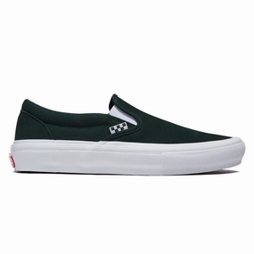 Vans Skate Slip-on Shoes - Green/White Watches Recycled Fabrics