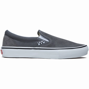 Vans Skate Slip-on Shoes - Pewter/White Protein Powder Stamps