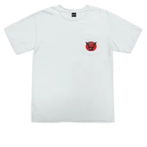 Vegetarian Loser Machine Powerband Pocket T-Shirt - White Evening Wear