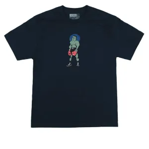 Vegetarian Theories Punchout T-Shirt - Navy Janitorial Supplies