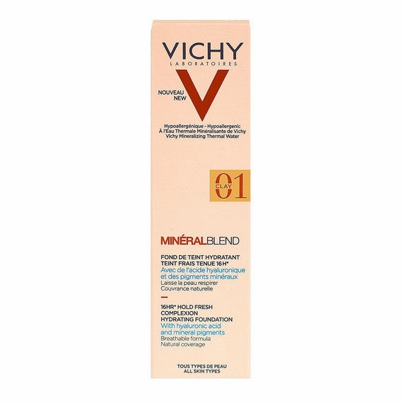 Vichy Mineralblend Foundation 01 Clay 30Ml