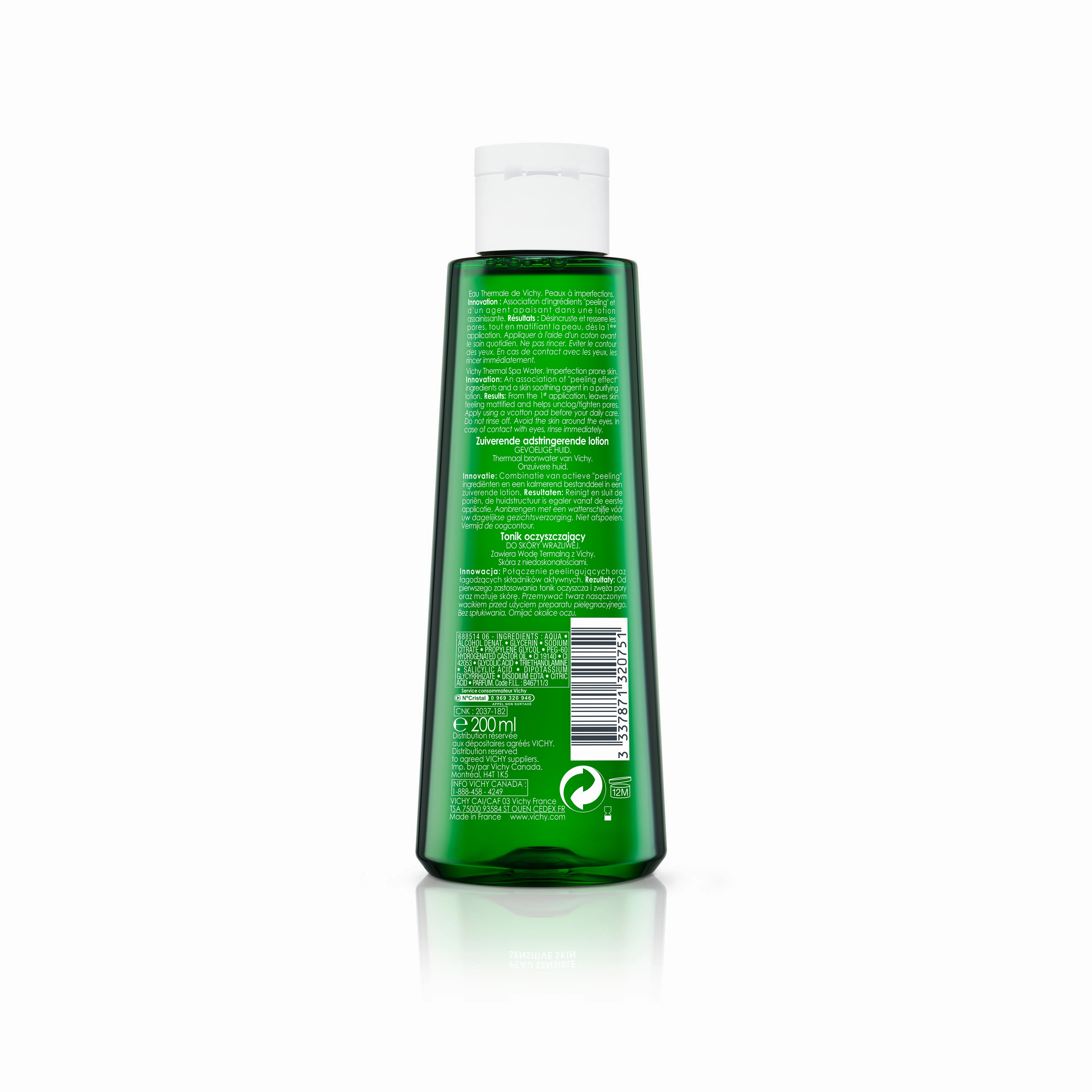 Vichy Normaderm Pore Tightening Toner for Oily/Acne Skin 200ml