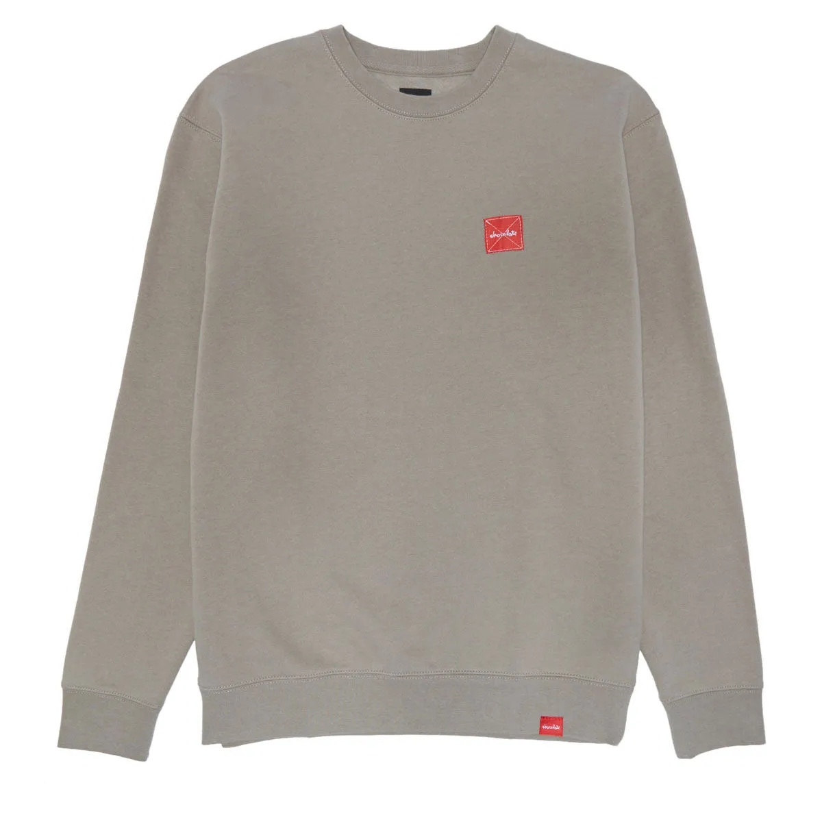Video Games Chocolate Square Label Crew Sweatshirt - Cement Grey Shampoo