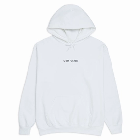 Video Editing Designer Trash Shits Fucked Hoodie - White Hardware