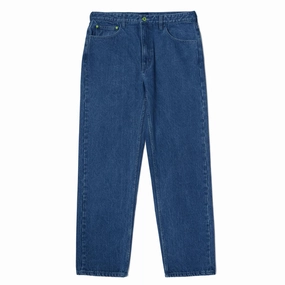 Video Games Huf Original Denim Jeans - Stone Wash Indigo Plants