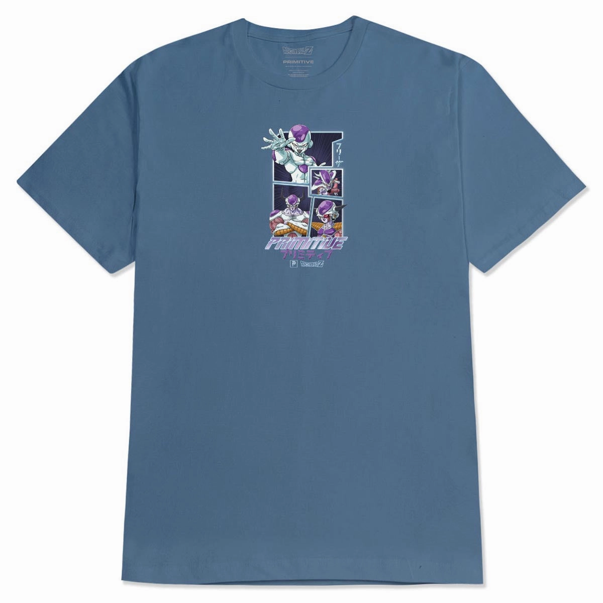 Vintage-Inspired Primitive x Dragon Ball Z Frieza Forms T-Shirt - Slate Gluten-Free