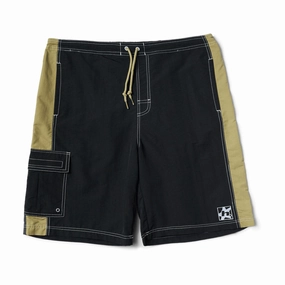 Vinyl Records HUF High Tide Boardshorts - Black Wool Garments