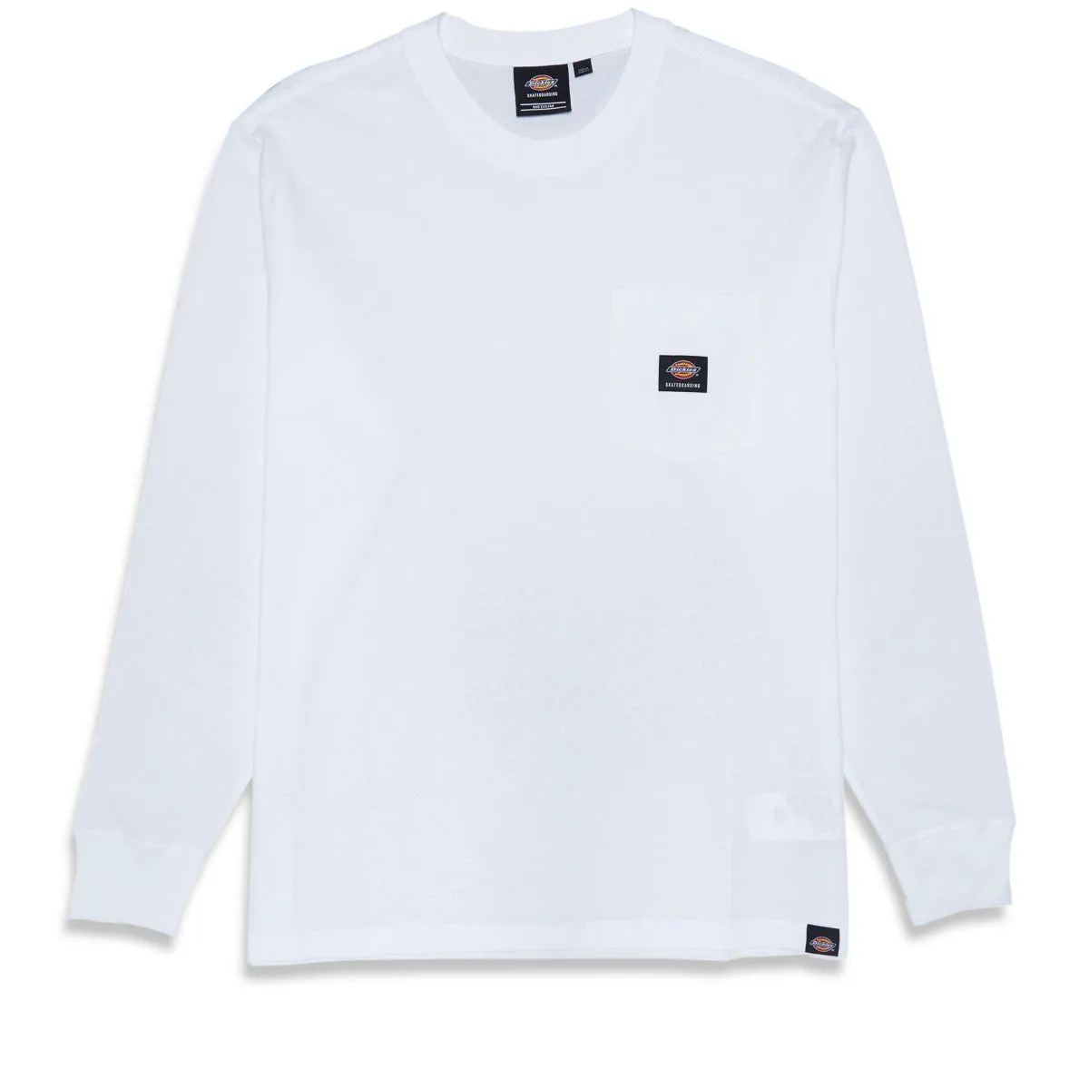 Vitamins Dickies Heavyweight Long Sleeve Pocket T-Shirt - White Hardware