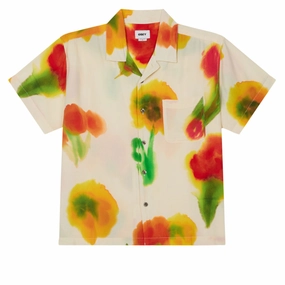 Vitamins Obey Kinney Woven Shirt - Cream Multi Sweaters