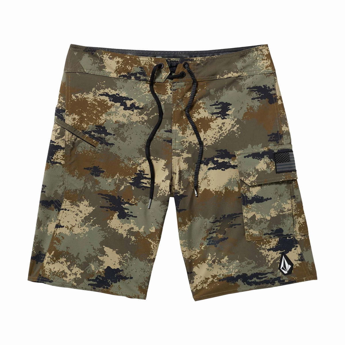 Volcom 4th Preemo Mod 20 Boardshorts - Green Combo Exclusive Collection Celebrity Items