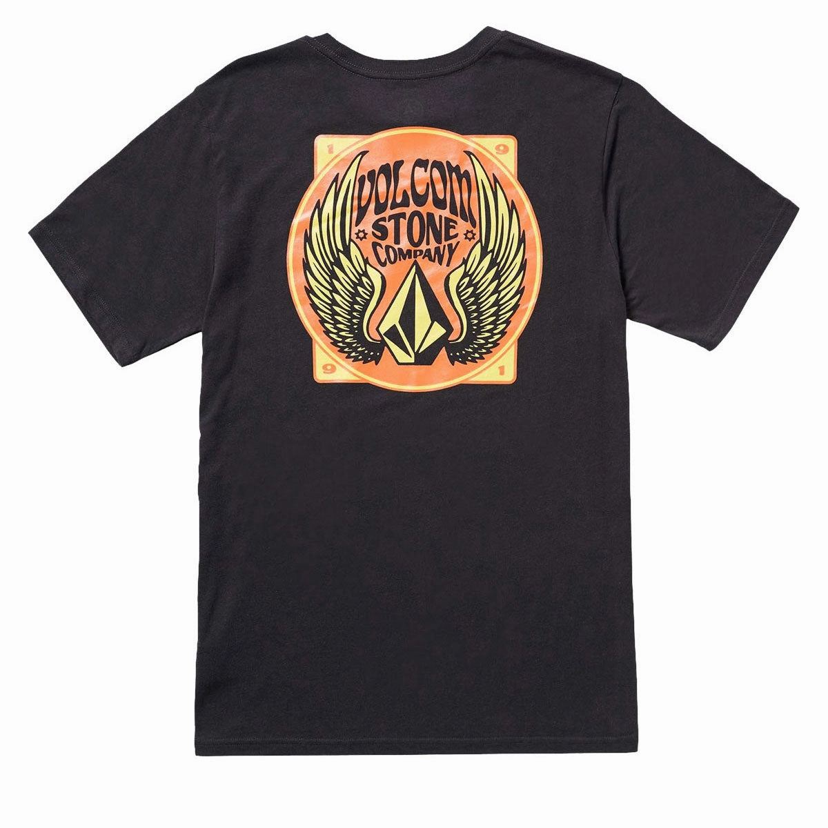 Volcom Dactyl T-Shirt - Washed Black Heather Customizable Ethical Fashion