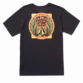 Volcom Dactyl T-Shirt - Washed Black Heather Customizable Ethical Fashion