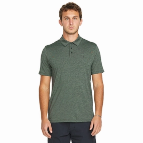 Volcom Hazard Pro Polo Shirt - Light Olive Shorts Ribbons