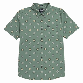 Volcom Mister Fib Shirt - Light Olive Trendy Clothing Movies