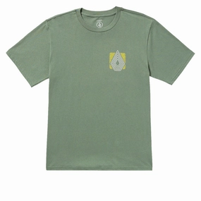 Volcom Plated T-Shirt - Light Olive Collectibles Personal Care