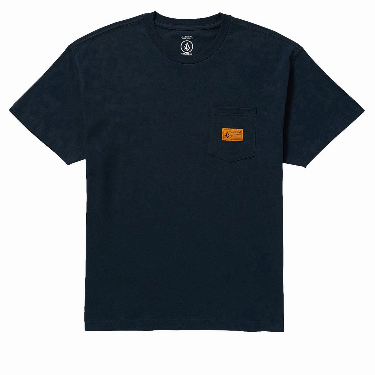 Volcom Workwear Certifico T-Shirt - Navy Minimalist Design Travel Guides