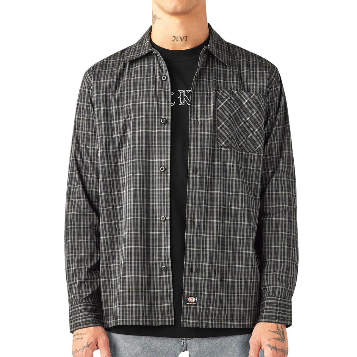 Wallets Dickies Skateboarding Long Sleeve Flex Shirt - Black Auto Accessories