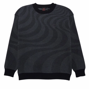 Washing Instructions Spitfire Classic Swirl Bighead Fill Emb Sweatshirt - Black/Grey Soap