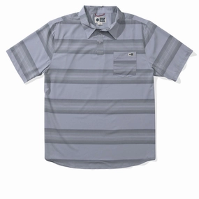 Water Toys Salty Crew Sundown Perf Tech Polo Shirt - Light Grey Size Chart