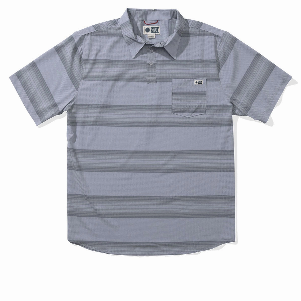 Water Toys Salty Crew Sundown Perf Tech Polo Shirt - Light Grey Size Chart