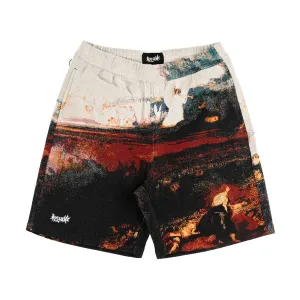 Welcome Rapture Tapestry Shorts - Bone Fitness Trackers Style Tips