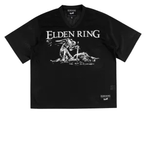 Welcome x Elden Ring Tarnished Mesh Football Jersey - Black Furniture Coats