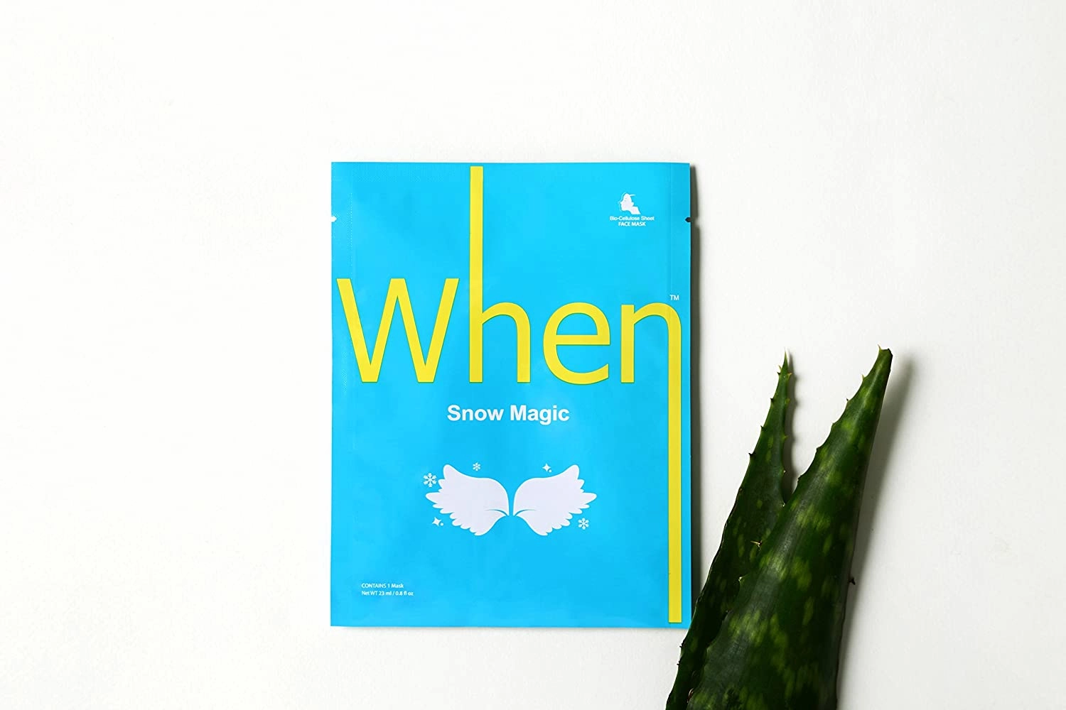 WHEN Snow Magic Sheet Mask (Box of 4) Skincare Face Mask Sheet for Radiant Skin Box of 4